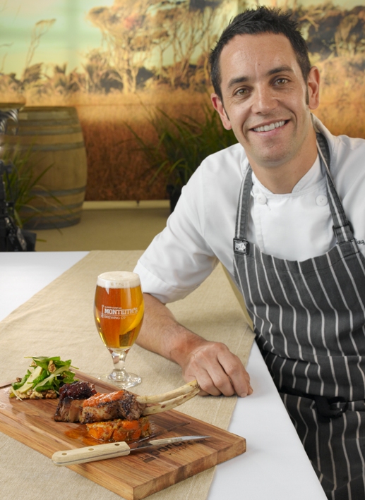 Winning Chef Brad King from The Porch in Waihi Beach with his dish Boarack Meets Underbelly